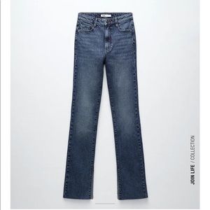 Zara Z1975 SLIT FLARE SLIM JEANS size 2